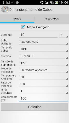 RCM Dimensionamento screenshot 3