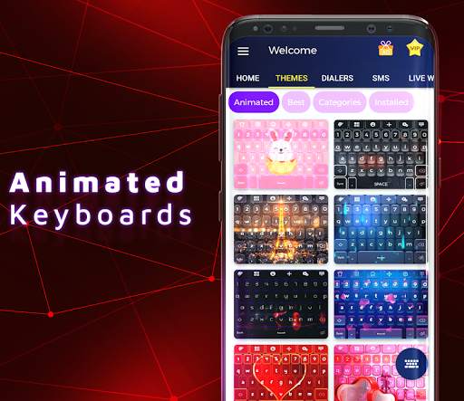 Red Keyboard Themes & Wallpape screenshot 2