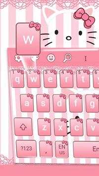 Pink Kitty Bowknot Keyboard 1 تصوير الشاشة