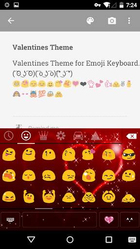 Valentines Emoji Keyboard Skin screenshot 2
