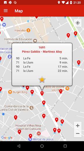ValenBus: bus in Valencia screenshot 1