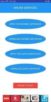 Income Cast Certificate : Online Services screenshot 2
