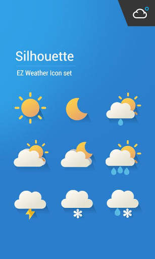 Cartoon cute weather Icon set screenshot 1
