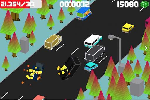 Blocky highway racing screenshot 2
