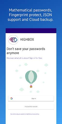 Highbox Magic Password Manager - Passphrases Hash 1 تصوير الشاشة