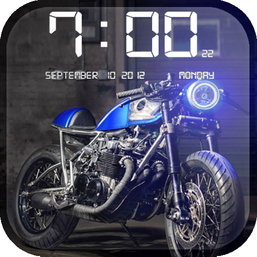 ikon Bikes HD Clock Wallpaper