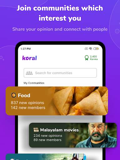 Koral - Ask Polls, Discuss on Polls, Earn Rewards स्क्रीनशॉट 7