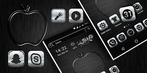 Crystal Silver Launcher Theme скриншот 2