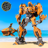Angry Robot Shark - Transform Robot Shark Games icon