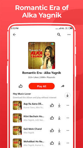 Alka Yagnik Old song, Romantic, sad song MP3 App screenshot 4