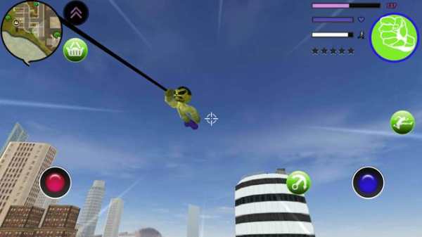 Green Hulk Stickman Rope Hero Gangstar Crime screenshot 3