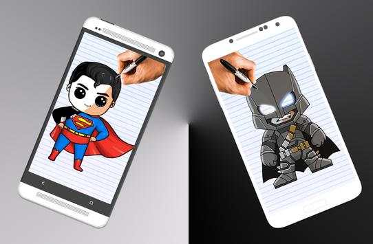 How to draw chibi super hero screenshot 2