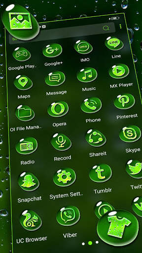 Waterdrop Green Theme screenshot 2