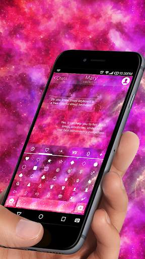 Pink Galaxy -KK Emoji Keyboard screenshot 6