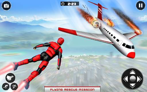 Light Flying Speed Superhero: Rescue Robot Games screenshot 1