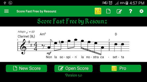 Score Fast Free: compose, notate & play music screenshot 1