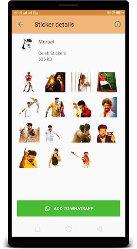 Vijay WAStickerApps : Tamil Stickers for Whatsapp screenshot 2
