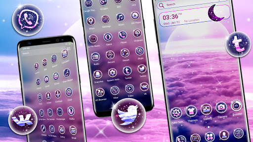 Pink Clouds Sky Launcher Theme screenshot 1