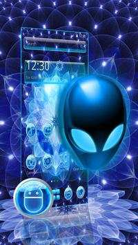 Blue Alien Technology Launcher Theme screenshot 2
