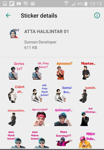 Sticker WA Youtuber Indonesia 2020 WAStickerApps screenshot 4