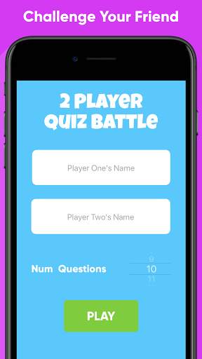 2 Player Quiz - Challenge Your Friends screenshot 1