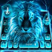 Blue Roaring Lion Keyboard Theme 10001001