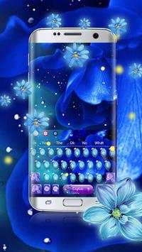 Blue neon flower keyboard screenshot 1