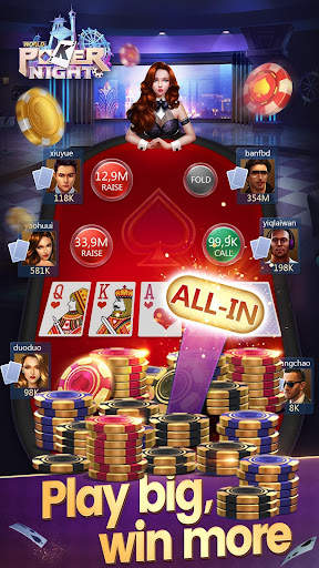 Free Texas Holdem Card Games-World Poker Night screenshot 1