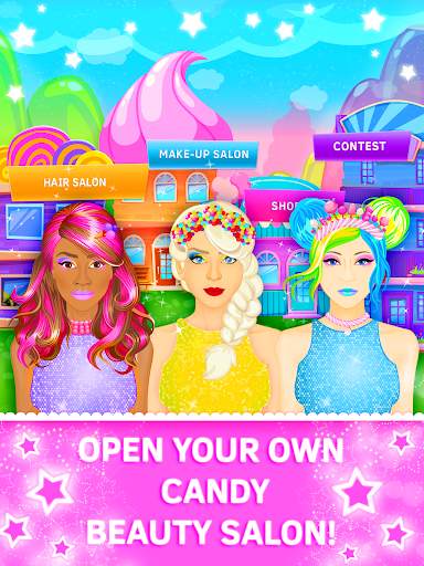 Candy Makeover Games for Girls. Hair and makeup screenshot 1