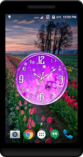 Purple Clock Live Wallpaper screenshot 4