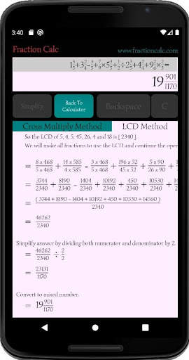 Fraction Calc - Fraction Calculator screenshot 8