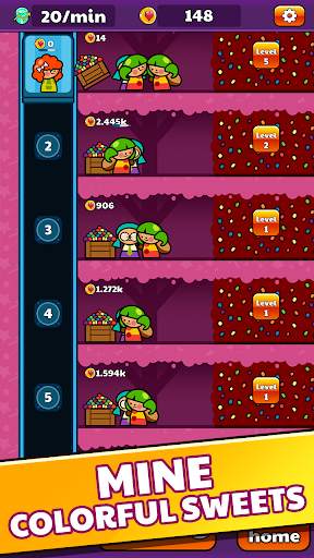 Candy Mine Idle Clicker: Crafting Game for Girls screenshot 2