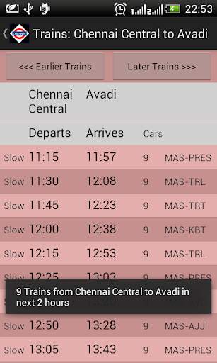 Chennai Local Train Timetable screenshot 5