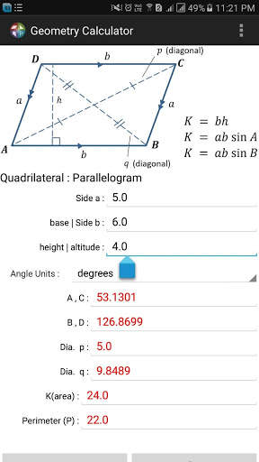 GeoCal - Geometry Calculator screenshot 2