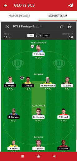 DT11 Prediction - Dream Playing11 Team and Tips screenshot 7