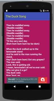 Duck Song Lyrics screenshot 2