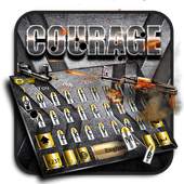 Courage war bullets keyboard theme 10001002