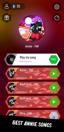 Annie FNF Tiles Hop Music Funny Dance screenshot 1