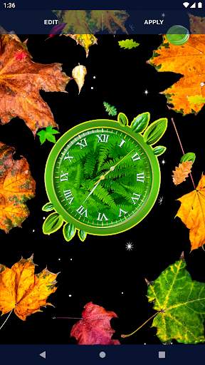 Forest Leaves Clock Wallpaper screenshot 6