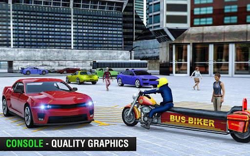 Bus Bike Taxi Bike Games screenshot 1