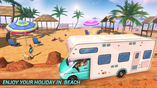 Real Camper Van Driving Simulator - Beach Resort screenshot 1
