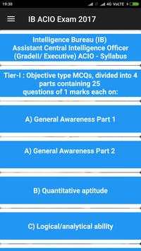 Crack Intelligence Bureau (IB) ACIO  Exam 2017 screenshot 3
