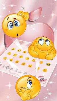 Rose Gold Crystal Apple Keyboard Theme screenshot 3