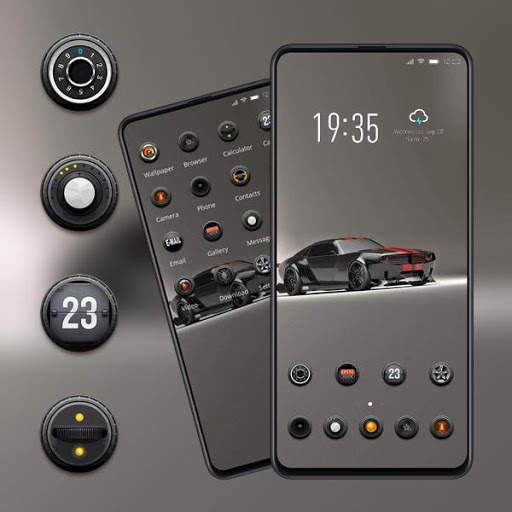 Bright light Black sport car theme V11 pro screenshot 3