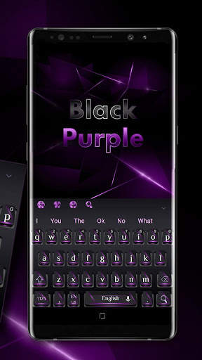 Cool Black Purple Glossy Keyboard screenshot 3