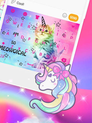 Unicorn Keyboard: Free Galaxy Rainbow Girly Themes screenshot 2