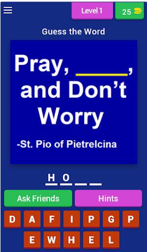 Saint Quotes (Catholic Game) screenshot 1