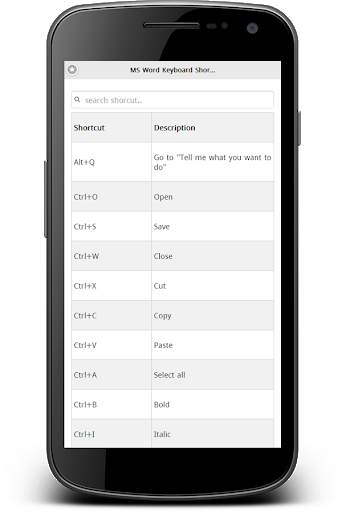 Shortcuts for MS Word screenshot 1