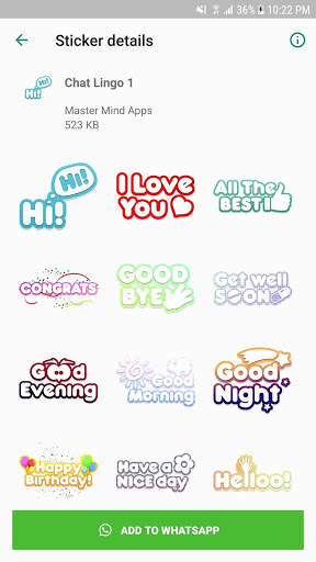 Chat Lingo Text Stickers - WAStickerApps screenshot 2