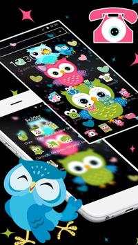 Cute Cartoon Owl Theme screenshot 3